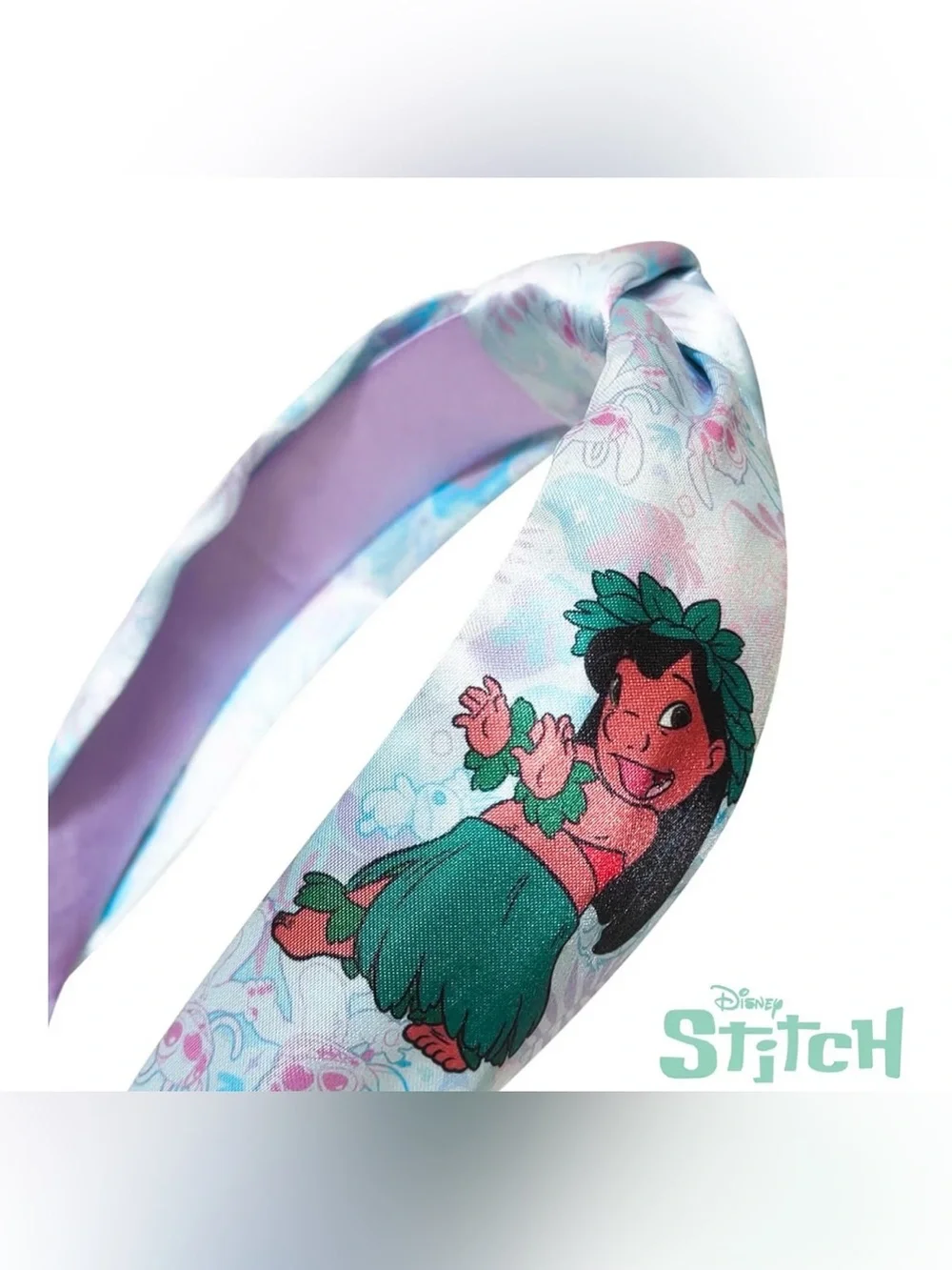 Disney Stitch Padded Headband Blue Floral Character Hair Accessory NEW Gift